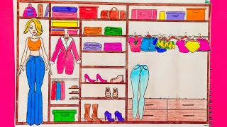 🏵️paper diy🏵️barbie ASMR Unbox barbie and organize barbie's wardrobe 종이 놀이 바비