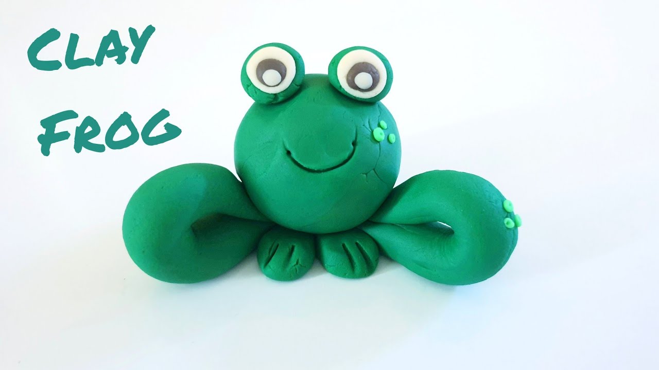 How to make a Clay Frog | Polymer clay frog | clay art for kids | clay ...