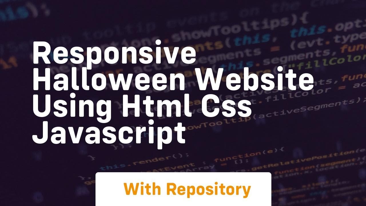 Responsive halloween website using html css javascript