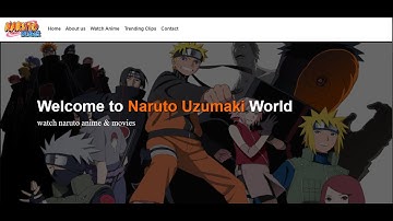 Simple Naruto Anime Website template using Html, CSS and Bootstrap
