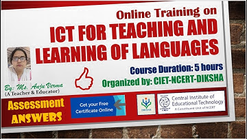 Online training on ICT for Teaching and Learning of Languages | CIET-NCERT-DIKSHA | Anju Verma