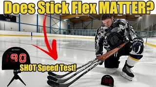 How does stick flex affect shot speed - 65 vs 75 vs 95 hockey stick flex test