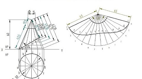 Development of lateral surfaces of solids Problem .4 computer Aided Engineering drawing. BCEDK103.