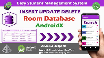 Insert Update Delete in Android Room Database | Easy Student Management System in AndroidX Part 3