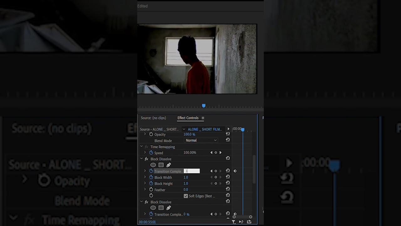 HOW TO USE TRANSITION EFFECT IN VIDEO IN PREMIERE PRO PART 1 : BLOCK DISSOLVE | 