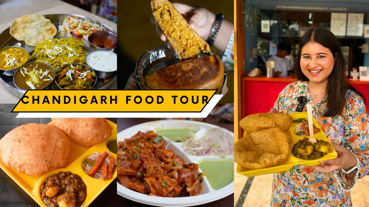 Best CHANDIGARH Veg Food Tour | Thali, Chole Bhature, Swiss Roll, Nutri Kulcha, Kachori & more | 4K