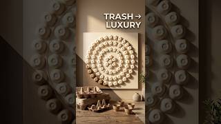 Turned Waste Egg Cartons Into Luxury Wall Art 😱✨ | DIY Home Decor #shorts #diy