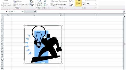 Excel 2010 Crop a Picture