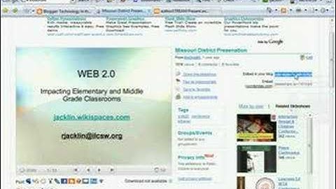 Embedding a slide show using SlideShare