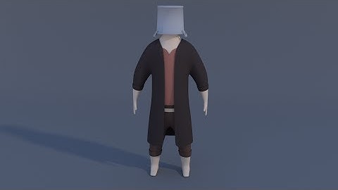 BLENDER Timelapse: Stylized character "Bucketman" Part 2: Clothes