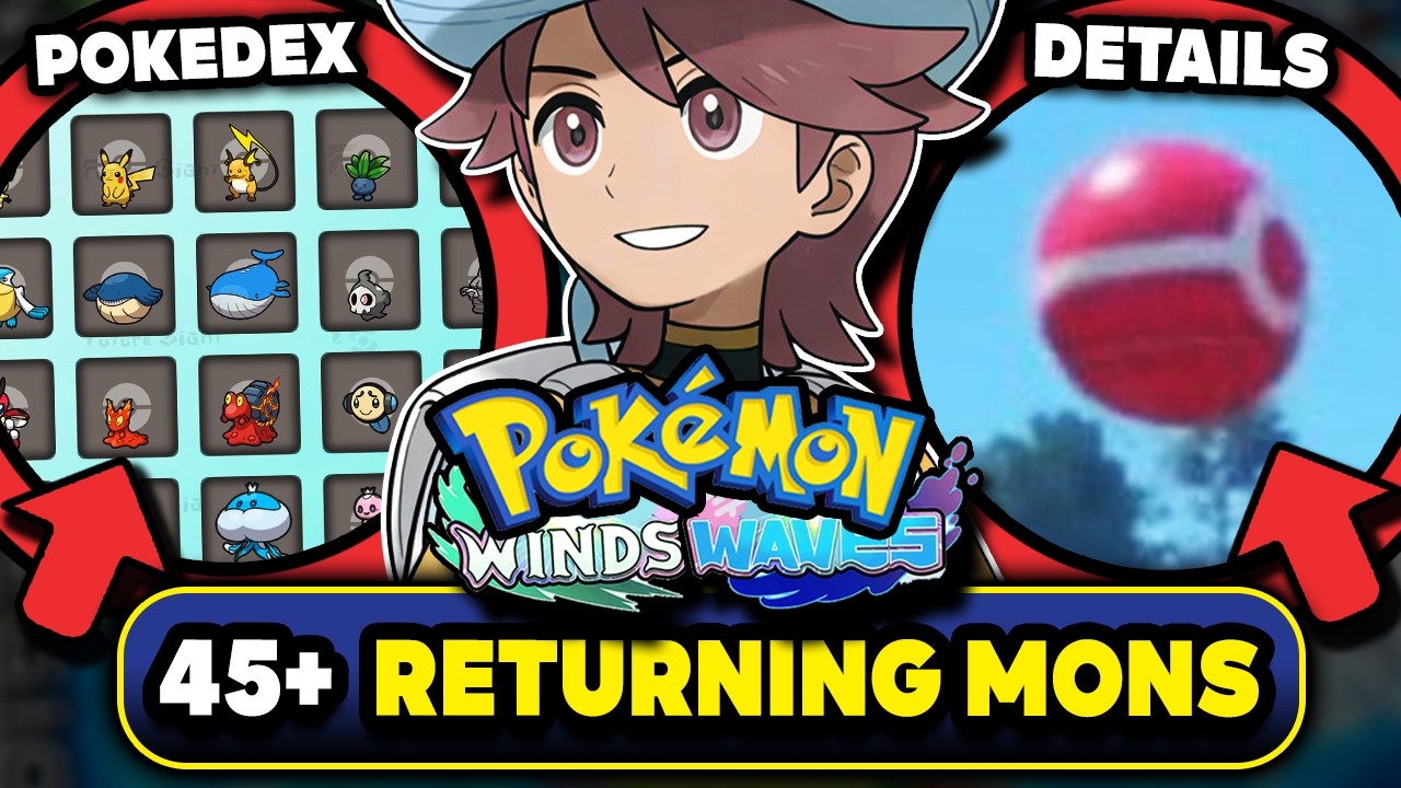 POKEMON NEWS! NEW WINDS & WAVES GAMEPLAY DETAILS YOU MISSED! ALL 45+ RETURNING MONS & MORE!