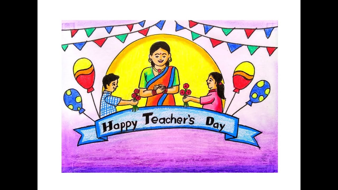 Teachers day drawing ideas | Happy Teachers day Poster drawing |  #teachersdaydrawings #teachersday - YouTube