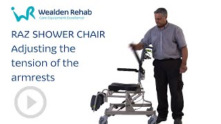 RAZ Shower Chairs, Adjusting the tension of the armrests