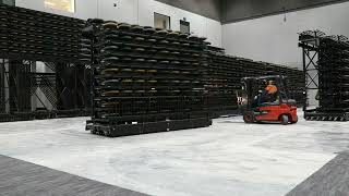 Retractable Seating install at Melbourne Convention & Exhibition Centre with Forte seats by Camatic