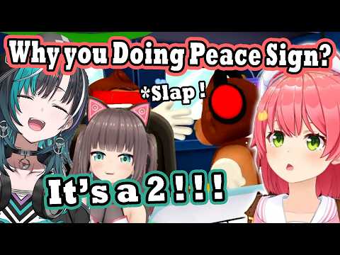 Miko Keeps Getting Bottled & Slapped by Matsuri & Chihaya While Playing as the Deaf Monkey!