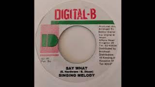 Singing Melody - Say What - Digital B 7inch 2000 You Don't Care Riddim