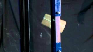 Glass Impact Test with Brick: Polycarbonate Glass