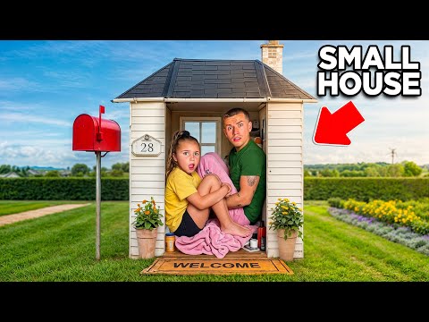 LIVING in the TINIEST HOUSE FOR 24 Hours!