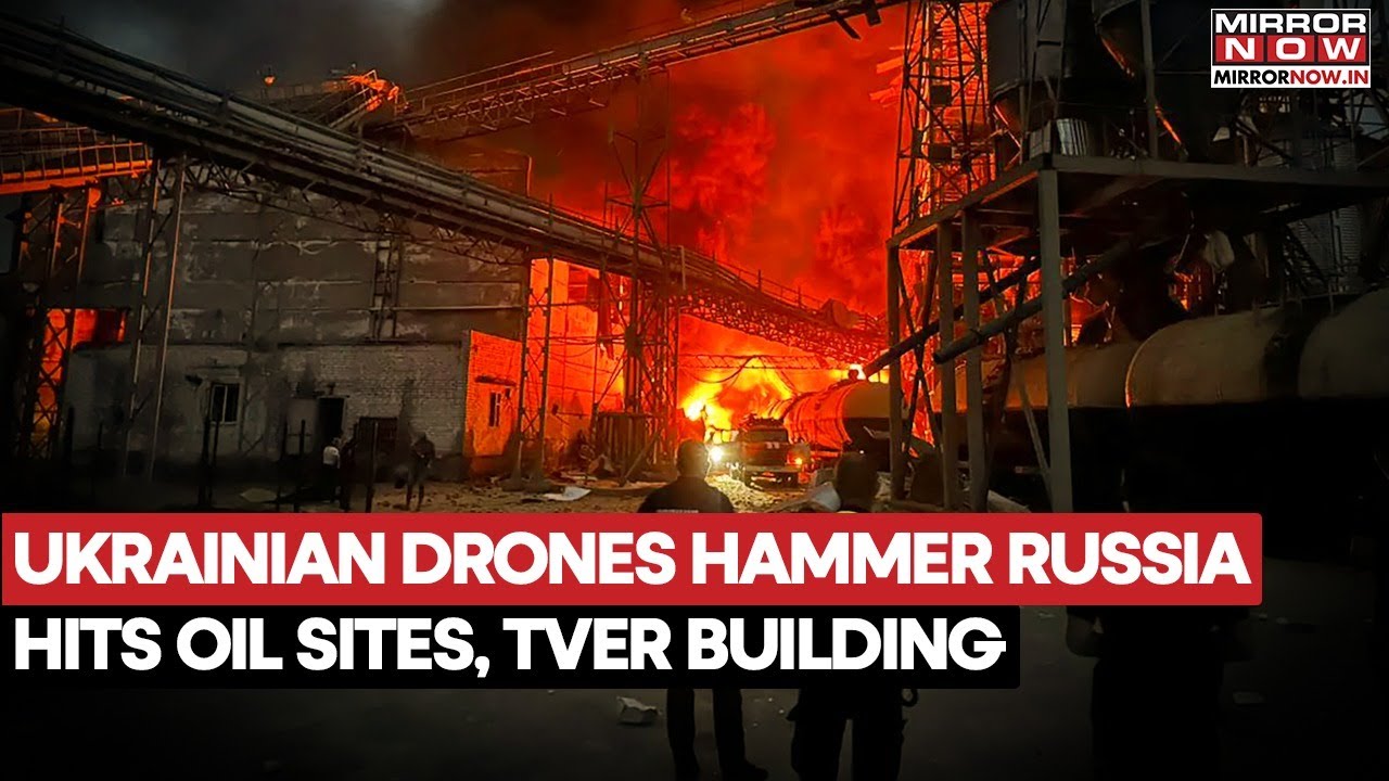Украинские беспилотники атаковали нефтяные объекты и повредили жилой дом в Тверской области Росси...