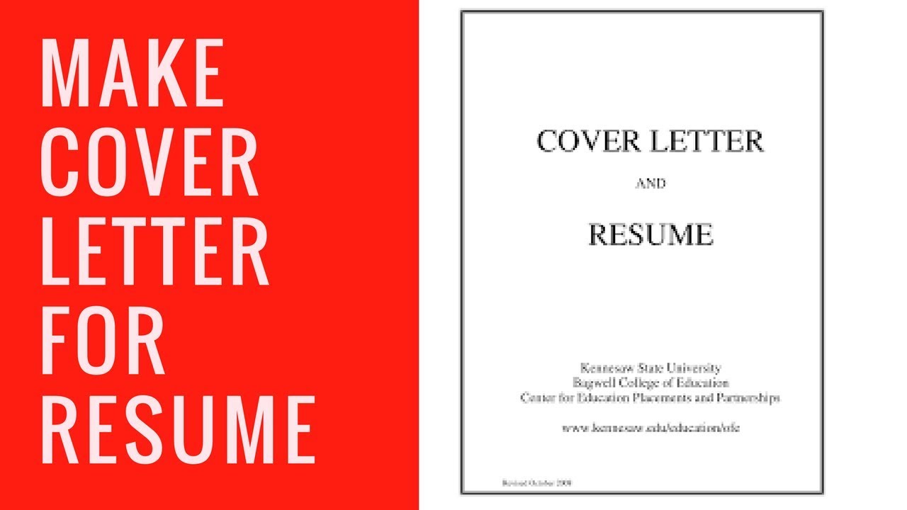 how to make cover page for resume