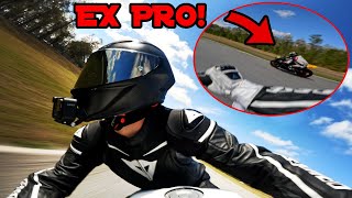 GETTING OWNED BY EX PRO RIDER! (FIRST TRACK DAY)