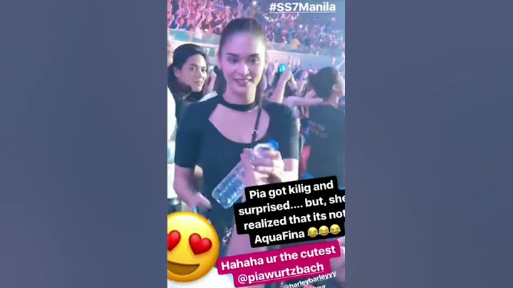 SS7 MANILA - MISS UNIVERSE PIA WURTZBACH REACTION UPON RECEIVING BOTTLED WATER SIWON GAVE HER #KILIG