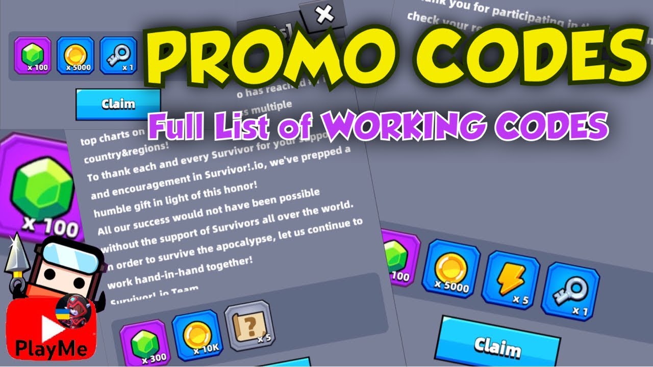 Survivor.io - Working PROMO CODES with instruction how to Redeem