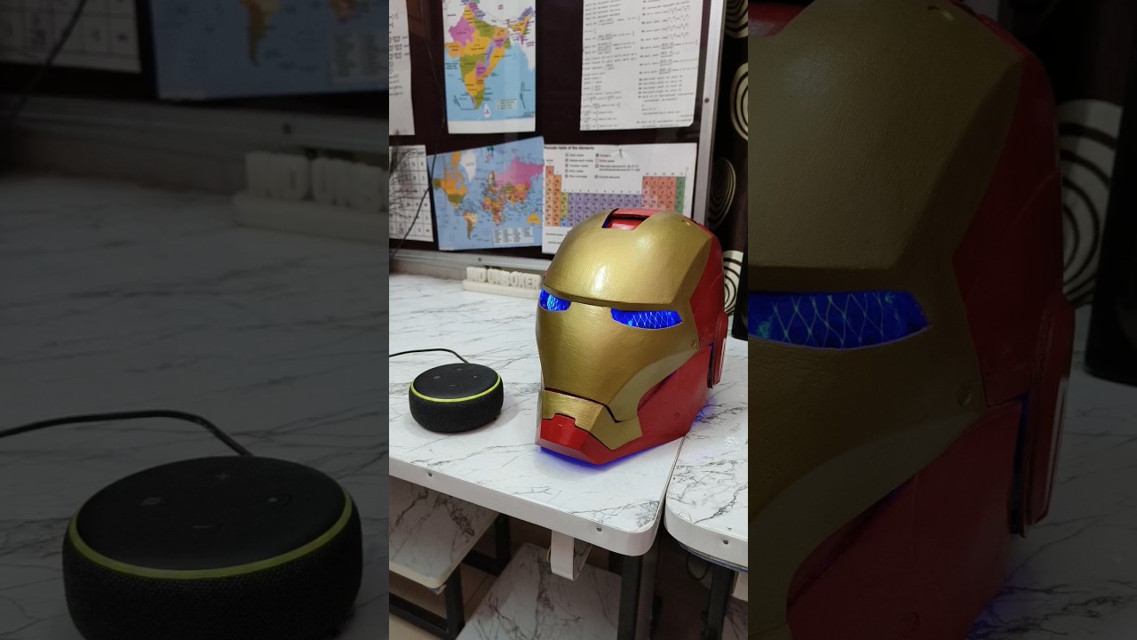 iron man helmet alexa Echo Dot with Limited Edition Marvel Stand Helmet Alexa Iron Man Iron