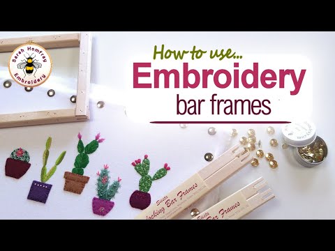 Using bar frames to work on your embroidery, cross stitch or needlepoint. 