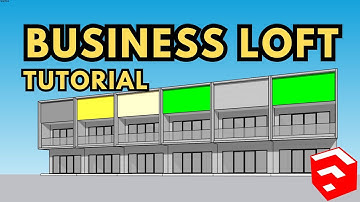 SKETCHUP BUILDING TUTORIAL HOW TO MAKE SIMPLE BUSINESS LOFT COMMERCIAL BUILDING