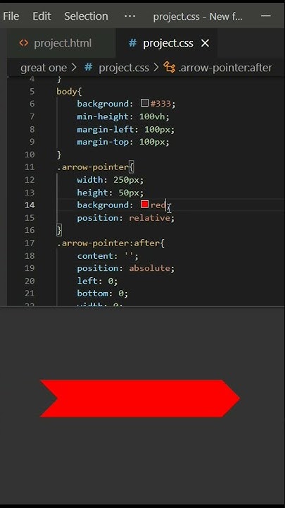 Pure CSS Arrow Pointer shape Design in Html and CSS (Short tutorial) # ...