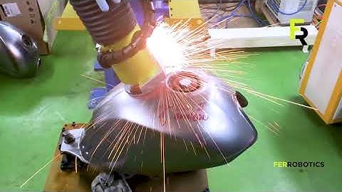 Motorbike fuel tank - weld seam leveling with AAK by FerRobotics