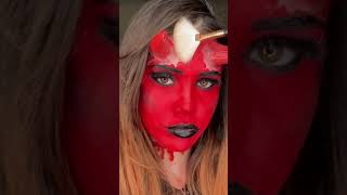⚠️Devil Horns tutorial ⚠️🍷 devil horns artex makeup #Shorts