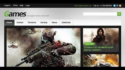 Preview White _ Black Games Joomla Theme by Mercury TMT