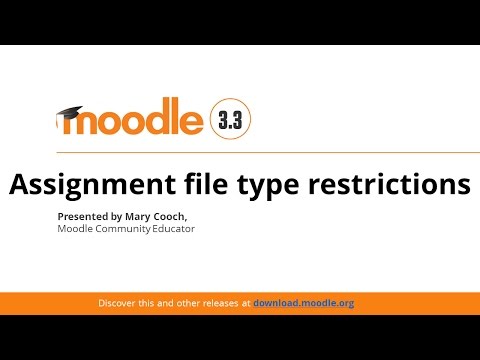 Assignment File Type Restrictions In Moodle 3.3