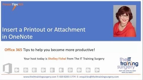 Insert Attachment or Printout in OneNote