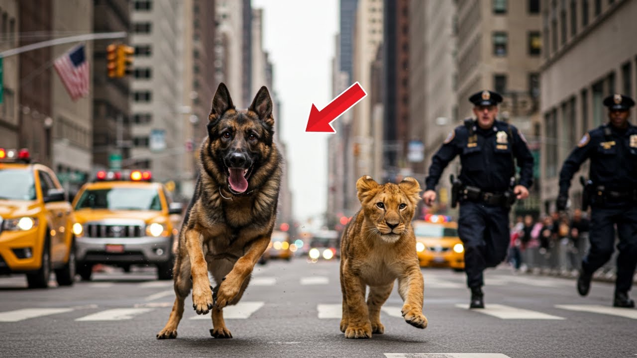 K9 Abandons Mission to Protect Lion Cub Across New York City — and the Reason Will Give You Chills!