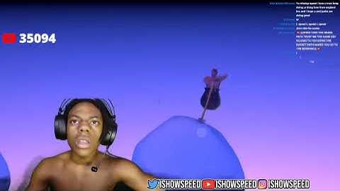 ISHOWSPEED BEATS GETTING OVER IT AND GOES CRAZY (FULL VIDEO)