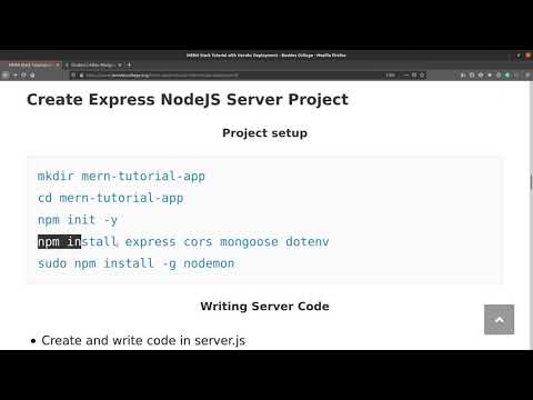 4. Create NodeJS application and install dependency | MERN Stack tutorial Heroku deployment