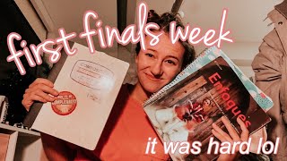 my first finals week in college!! (rough)