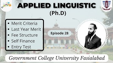 Admissions Open in PhD Applied Linguistics | GCUF Announced MS/M.Phil and PhD Admissions 2022