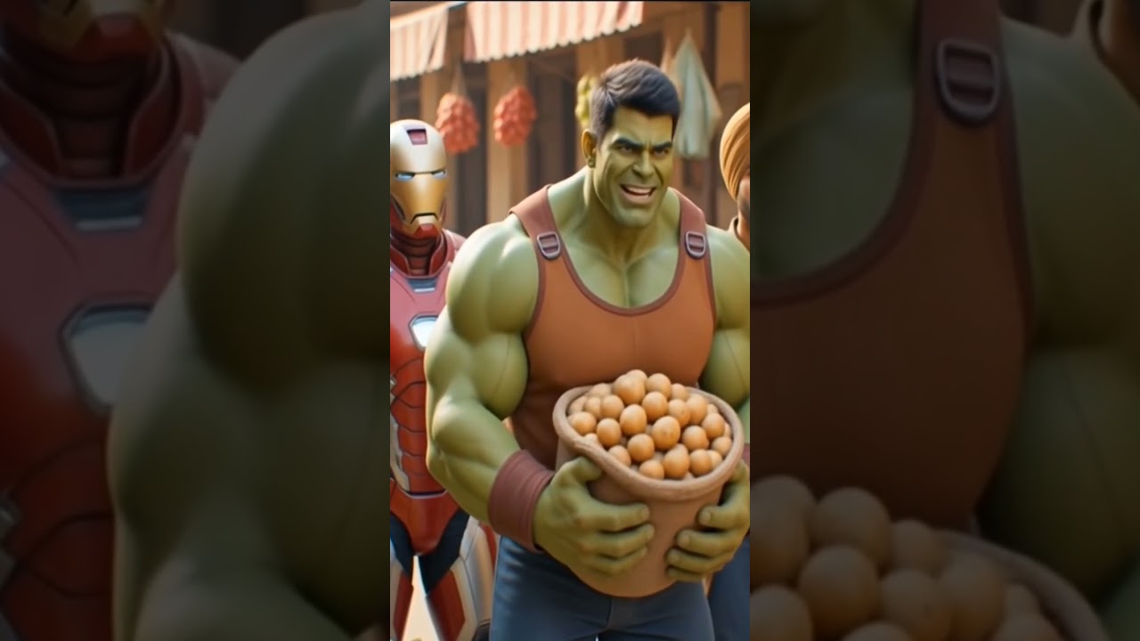 Hulk in Sabzi Mandi | team avengers In sabzi Mandi | 