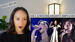 Girls' Generation 소녀시대 SNSD High Notes -Legendary Vocal line REACTION
