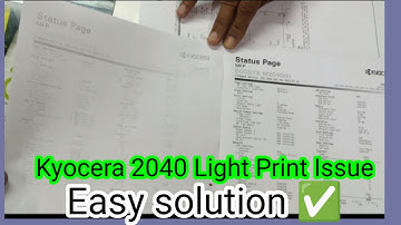 Kyocera 2040 Light Print Issue / Developer Unit Clean / P2040 / M2040 / Light print problem
