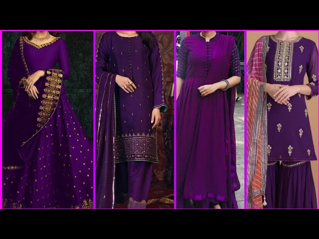 Light Purple,Lavender & Lilac Lavender Colour Dress Designing Ideas  Collection ..