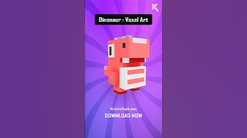 Dinosaur Voxel art 3d model , voxel Dinosaur set 1 #kritrim #3dmodel #magicavoxel #3dart #dinosaur