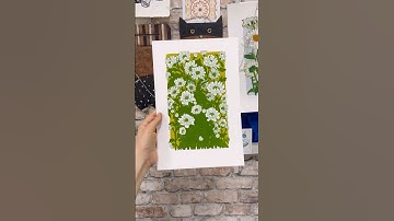 Process of Reduction Linocut “Chrysanthemum”, 5th layer