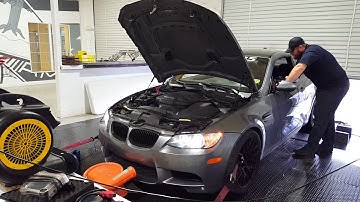 E85 burning M3 on dyno