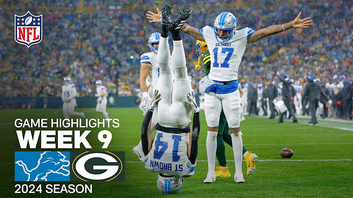 Detroit Lions vs. Green Bay Packers | 2024 Week 9 Game Highlights