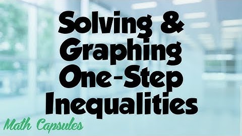 Solving and Graphing One-Step Inequalities